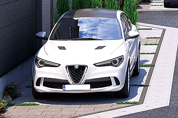 【【カースペース2台分】】全邸に2台分のカースペースをご用意しました。ご夫婦での所有やゲスト用など、ライフスタイルに合わせて使用できます。車がない時にはお子様のプール遊びなどにも活用できそうです。