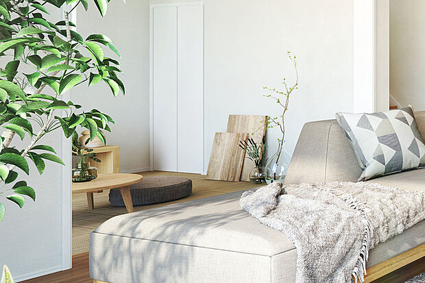 【【使い勝手広がる快適空間】】リビングの続き間として広々と利用できるテキスタイルルーム。扉を閉めれば個室になります。家事ルームや趣味を楽しむ部屋、運動をするスペースなどとして多彩に活用できます。※号棟により採用状況が異なります。