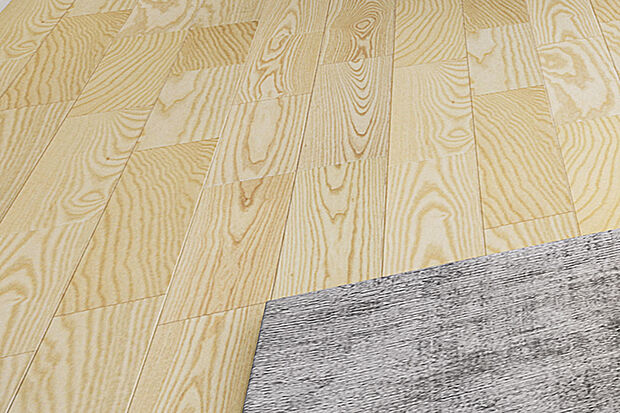 【【銘樹モクトーン】】抗菌・抗ウイルス加工を施したフローリングを採用。天然木特有の風合いや美しさを感じながら、家族の健康に配慮する床材です。※2FはアンビエントフロアーCVになります。