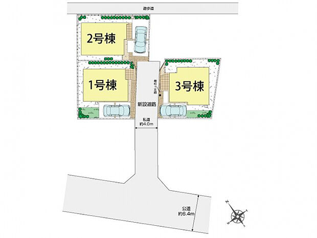 世田谷市喜多見7丁目3棟 区画図