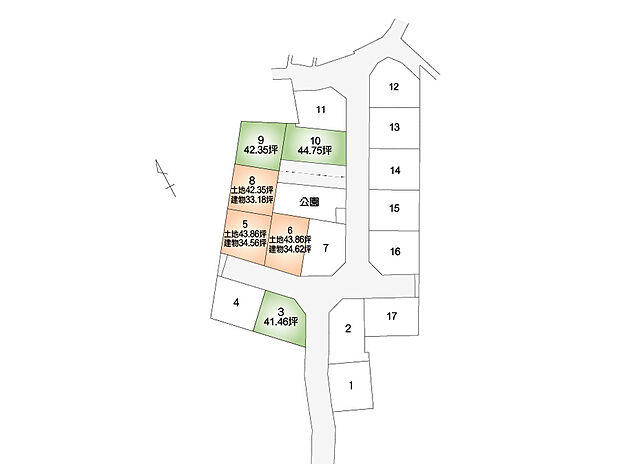 【ブロードヴィレッジ7加古川町友沢】全17区画!お客様のご希望にそった間取で建てられるフリープラン区画です。