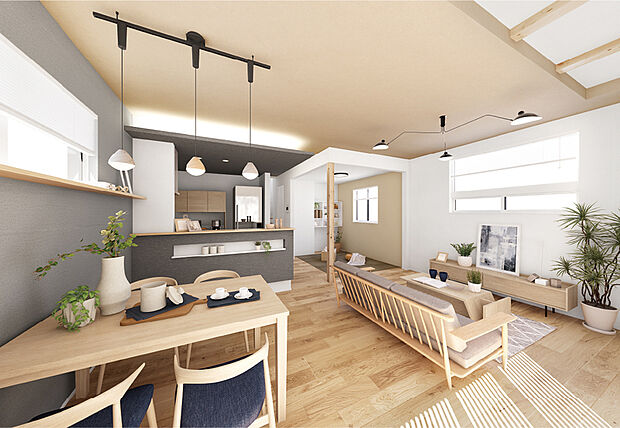 開放感が叶える、自由度の高い広々リビング