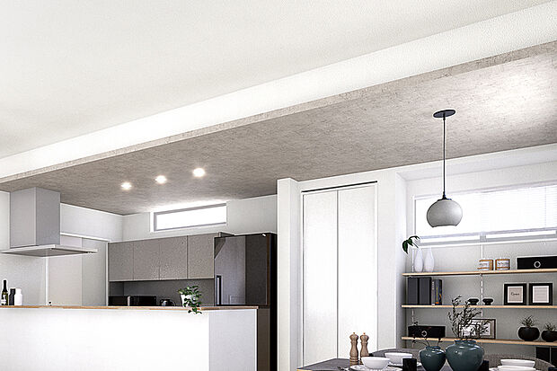 【【アクセントクロス】】素材の質感と色合いにこだわったアクセントクロスを採用。住まう人を癒すようなおしゃれで彩り豊かな居場所に仕上げています。