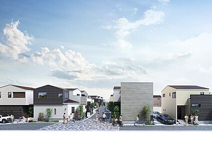 モダン・ナチュラルモダンテイストの住まいの顔となるデザイン街