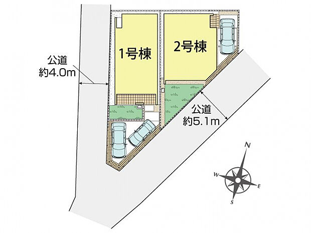 茅ヶ崎市室田3丁目2棟 区画図
