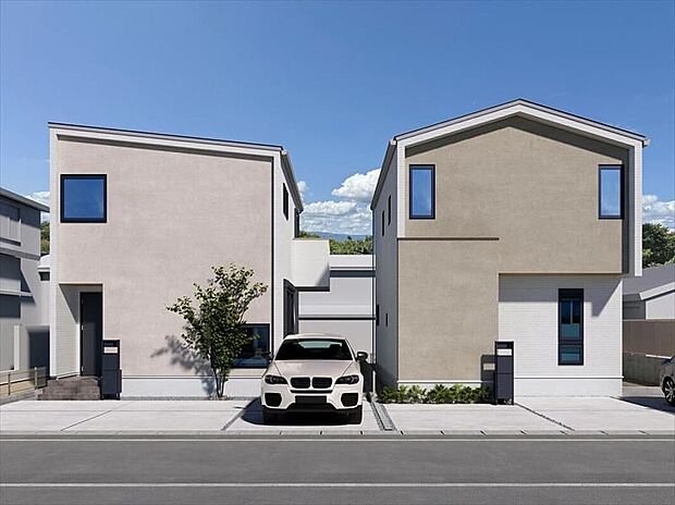 憧れの新築一戸建てで、家族の理想のライフスタイルを。［完成予想街並CGパース］