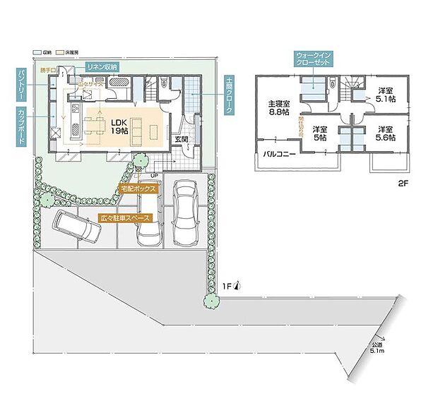 (A棟)、価格5490万円、4LDK、土地面積250.7m2、建物面積116.31m2