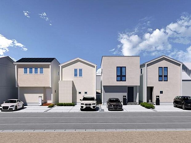 【完成予想図(外観)】周辺環境充実×新築戸建て！快適な日常が手に入る魅力のロケーション。
完成予想図