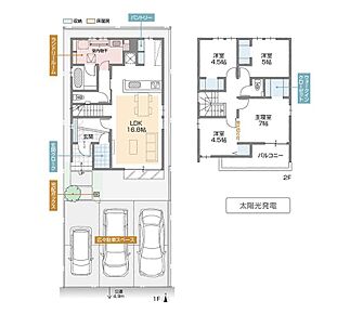 ご家族のつながりを育むリビング階段を採用。4LDKのゆとりある設計で、お子様の成長に寄り添いながら柔軟に使い分けが可能です。 