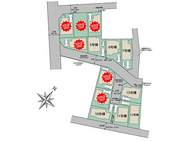 東村山市新秋津所沢13棟 区画図