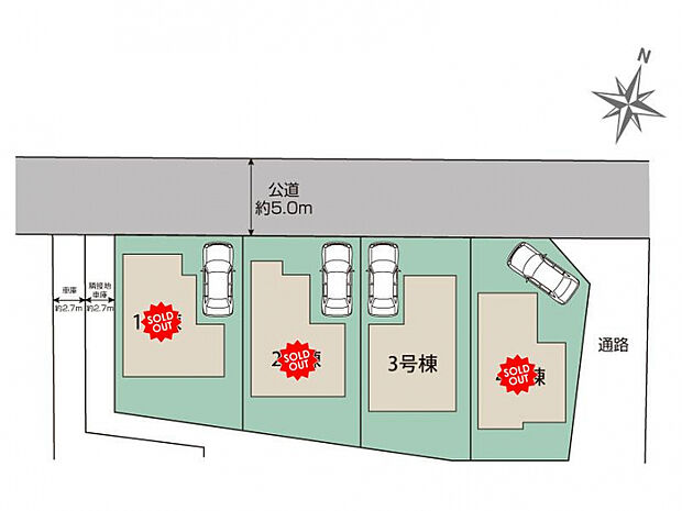 東久留米市南沢ひばりヶ丘沢4棟 区画図