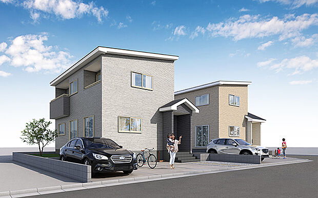 完成予想図:外観(1~2号棟)