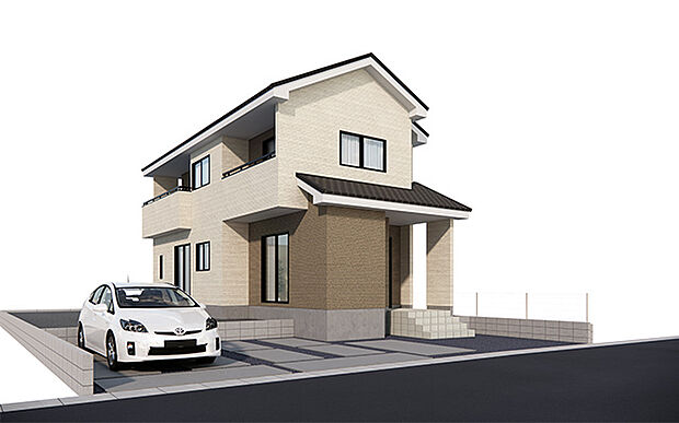 完成予想図：外観（1号棟）