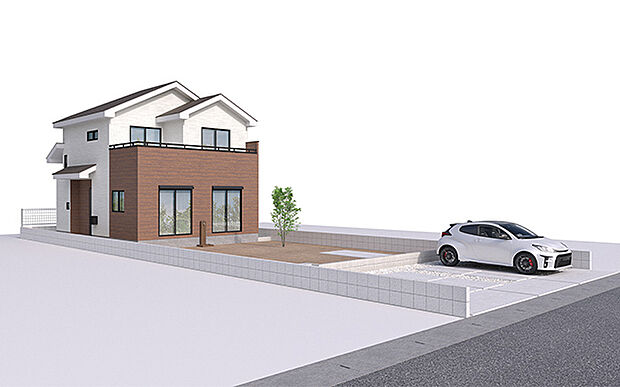 完成予想図:外観(1号棟)