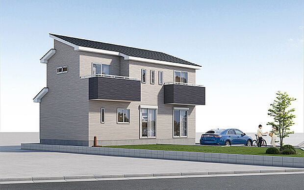 完成予想図：外観（1号棟）