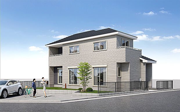 完成予想図：外観（1号棟）