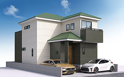 完成予想図：外観（2号棟）