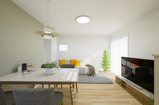 明るい日差しが差し込むLDKで、家族団らんの一時を過ごせます♪