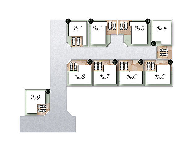全９区画のNEWタウン、全戸完全フリープラン