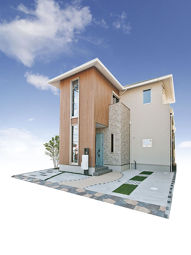 【選べる多彩な外観デザイン】エグゼモダンスタイル、当社の外観設計に関して外観のデザイン、外壁のベースカラー、アクセントカラー、等に細かな規制を設けず、御客様のお好みに合わせてコーディネーターがご提案致します。