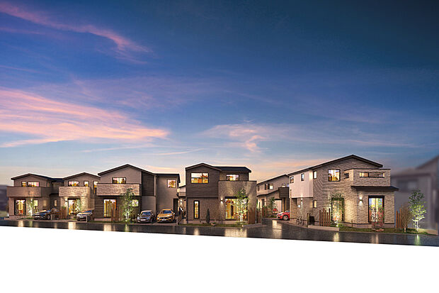 【新しい街の風景を織りなす14邸】
都市の利便と落ち着いた住環境が調和する地に誕生する14邸の街。一邸ごとに異なるデザインが街並みに上質なリズムを描き出し、多彩なプランが家族の暮らしに寄り添います。