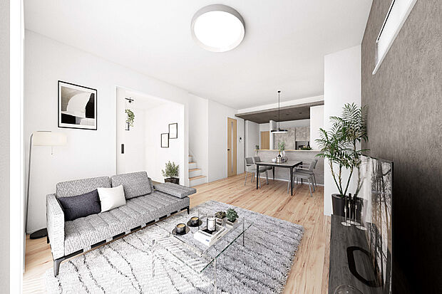 【ゆとりと広がりに満ちた贅沢空間】
お子様の遊びや学び、家族の仕事や家事スペースなど、暮らしに合わせて自由に使える“プラスα”のリビング空間を邸別にご用意しました。※号棟により採用状況が異なります。