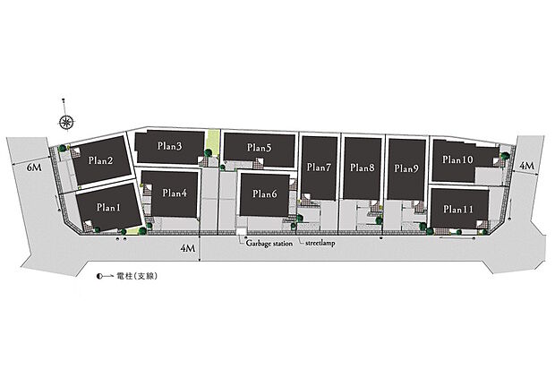【南の陽光を纏い、静穏と洗練を宿す11邸】
穏やかな街並みに調和する恵まれた立地に、利便性も兼ね備えた上質な外構デザイン。陽光をたっぷりと取り込みながら、落ち着きと品格のある佇まいです。
