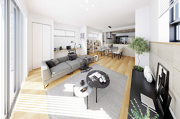 【穏やかな光が満たす、上質な時間】
リビングに差し込む自然光と、素材がもたらす豊かな表情。住まう人の感性に寄り添う個性あふれる4つのプランが、寛ぎのスタイルを自由に描き出します。