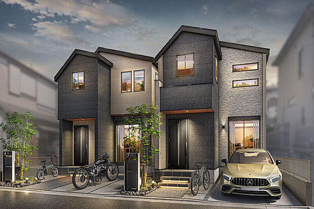 【街と風景に溶け込む、洗練された存在感】
現代的なマットな質感と自然を感じさせる石目の表情が調和する、スタイリッシュな外観。周囲の自然環境とのつながりを意識しながらも存在感のある佇まいです。