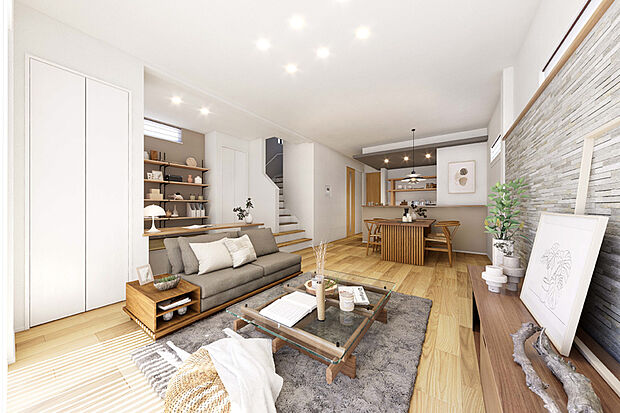 【【暮らしを彩り心地よさを実感できるインナープラン】】インテリアにもこだわり、リビングで寛ぐ家族の温もりを感じながら家事や趣味などの様々な暮らしの場面を彩る3スタイルのプランをご用意しました。