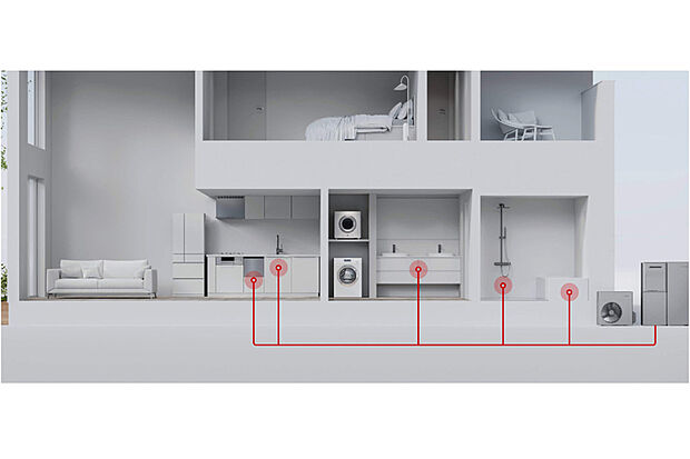 【【ウルトラファインバブル入りのお湯を家中にお届け】】細かい隙間にある汚れを落とす作用があり、洗浄効果が期待できる微細な泡「ウルトラファインバブル」入りのお湯を家中に送り出すことができます。