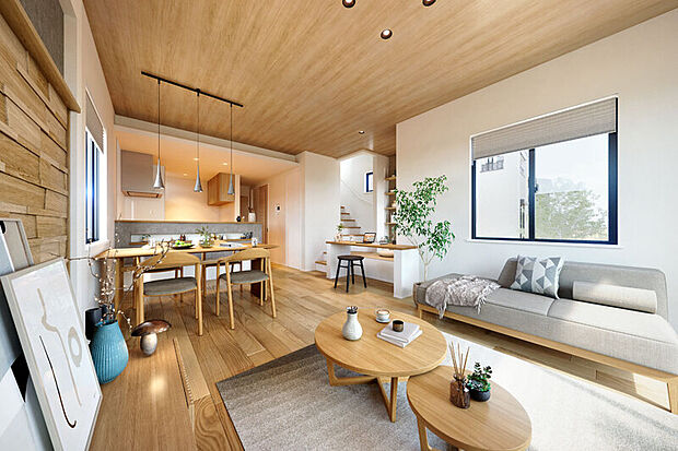 【【自由なくつろぎを叶え、団らんをゆったりと包む家】】ライフスタイルに合わせて、様々な使い方ができる空間設計。LDKやそれぞれの居室など、住まいのどこででも居心地のよさを感じられる住まいを仕立てました。