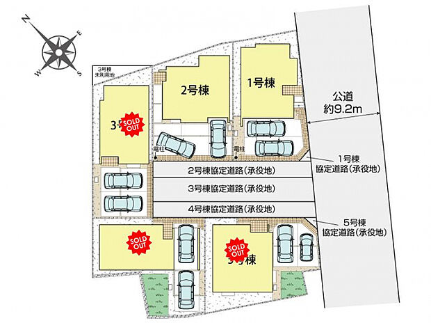 横浜市泉区上飯田町5棟 区画図