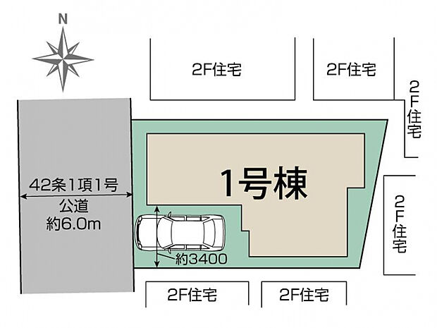 越谷市袋山2期1棟 区画図