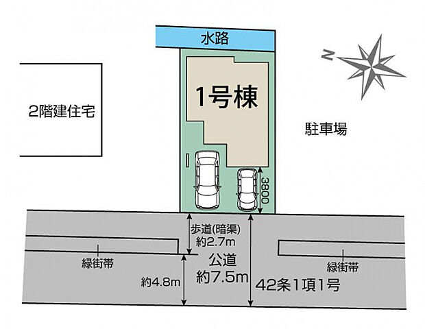 草加市青柳8丁目1棟 区画図