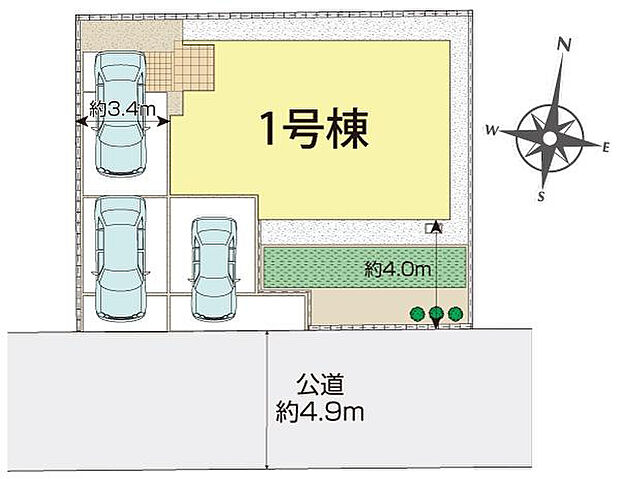 綾瀬市綾西1丁目1棟 区画図