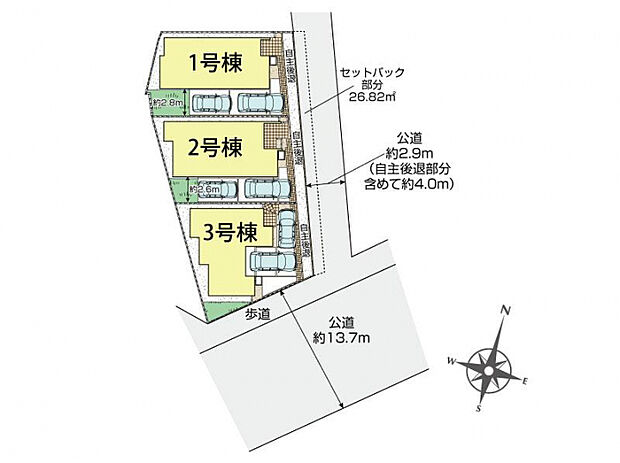 小田原市小八幡1丁目3棟 区画図