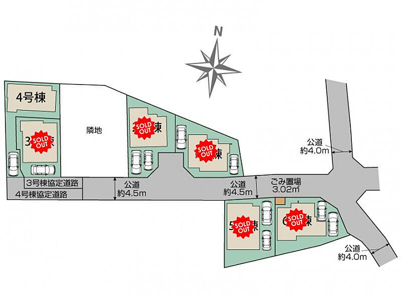 相模原市南区磯部4区画　区画図