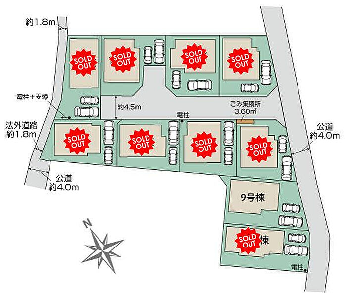 中郡二宮町二宮6棟 区画図