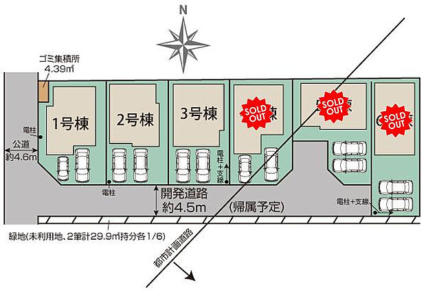 平塚市河内2期6棟 区画図