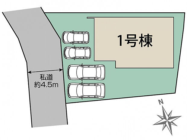厚木市妻田東1丁目1棟 区画図