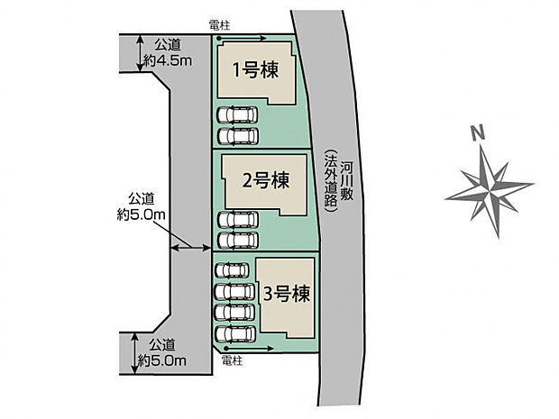 平塚市入野3棟 区画図