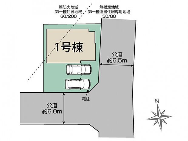 藤沢市西富2丁目1棟 区画図
