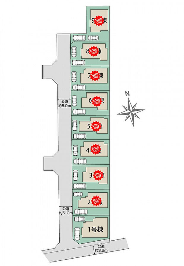 立川市一番町2丁目9棟 区画図