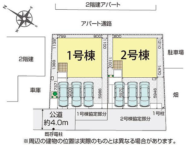 川越市大塚2丁目2棟 区画図