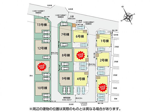セントフィオーレ入間市下藤沢5丁目6棟 区画図