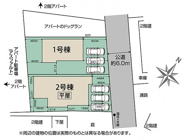 川越市天沼新田2期2棟 区画図