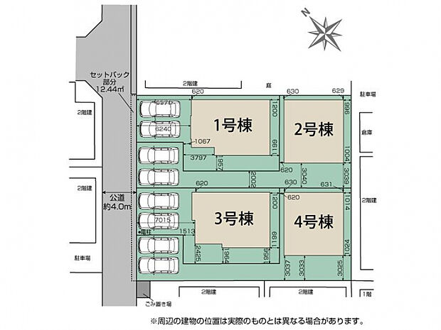 坂戸市千代田2丁目4期4棟 区画図