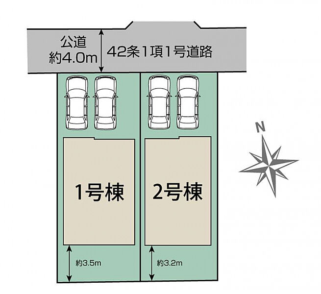 坂戸市中富町6期2棟　区画図