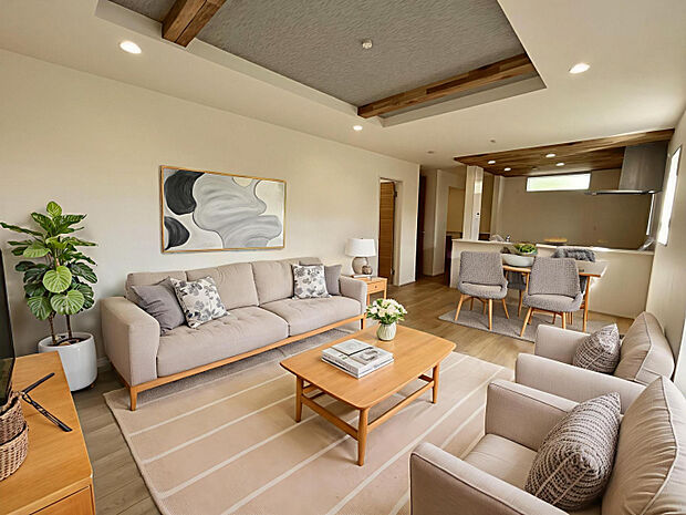 【（2）号棟】リビング（家具はイメージパースです。）　